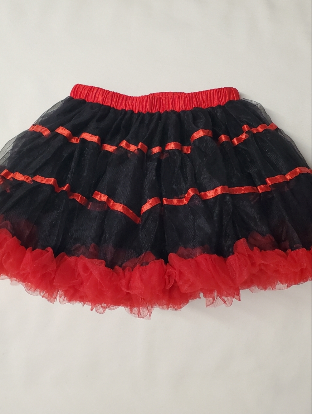 Leg Avenue OS Vintage Y2K Layered Satin Striped Tulle Petticoat